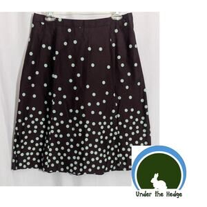 Vtg KS Collection Brown Polka Dot A-Line Skirt Size 12 Fairy Grunge Coquette L1